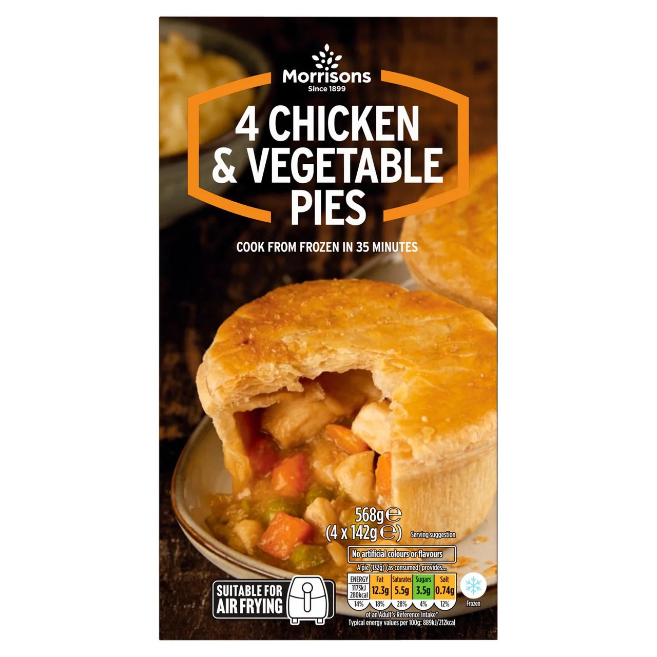 Morrisons Chicken & Vegetable Pies 568g