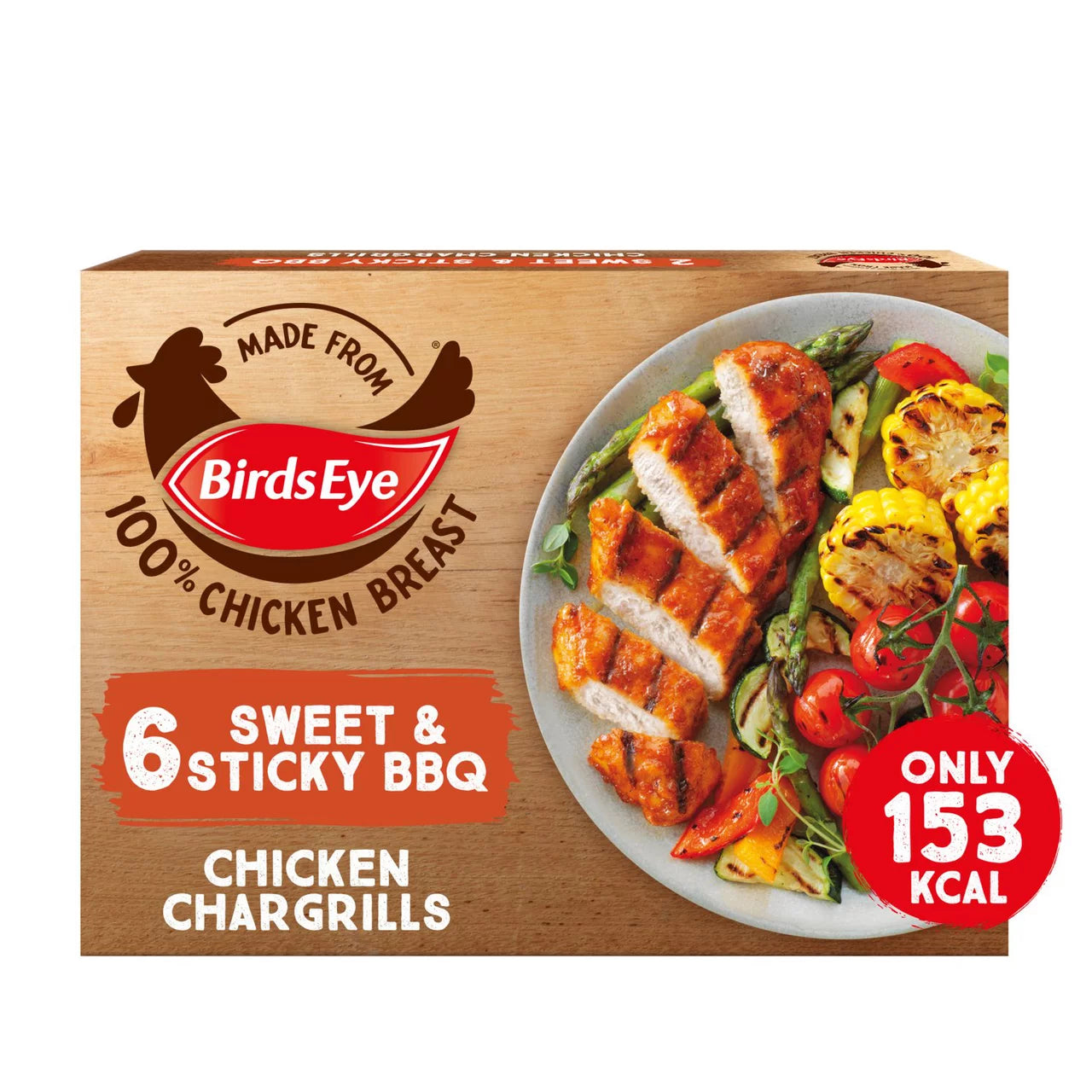 Birds Eye Sweet & Sticky BBQ Chicken Chargrills 6pk
