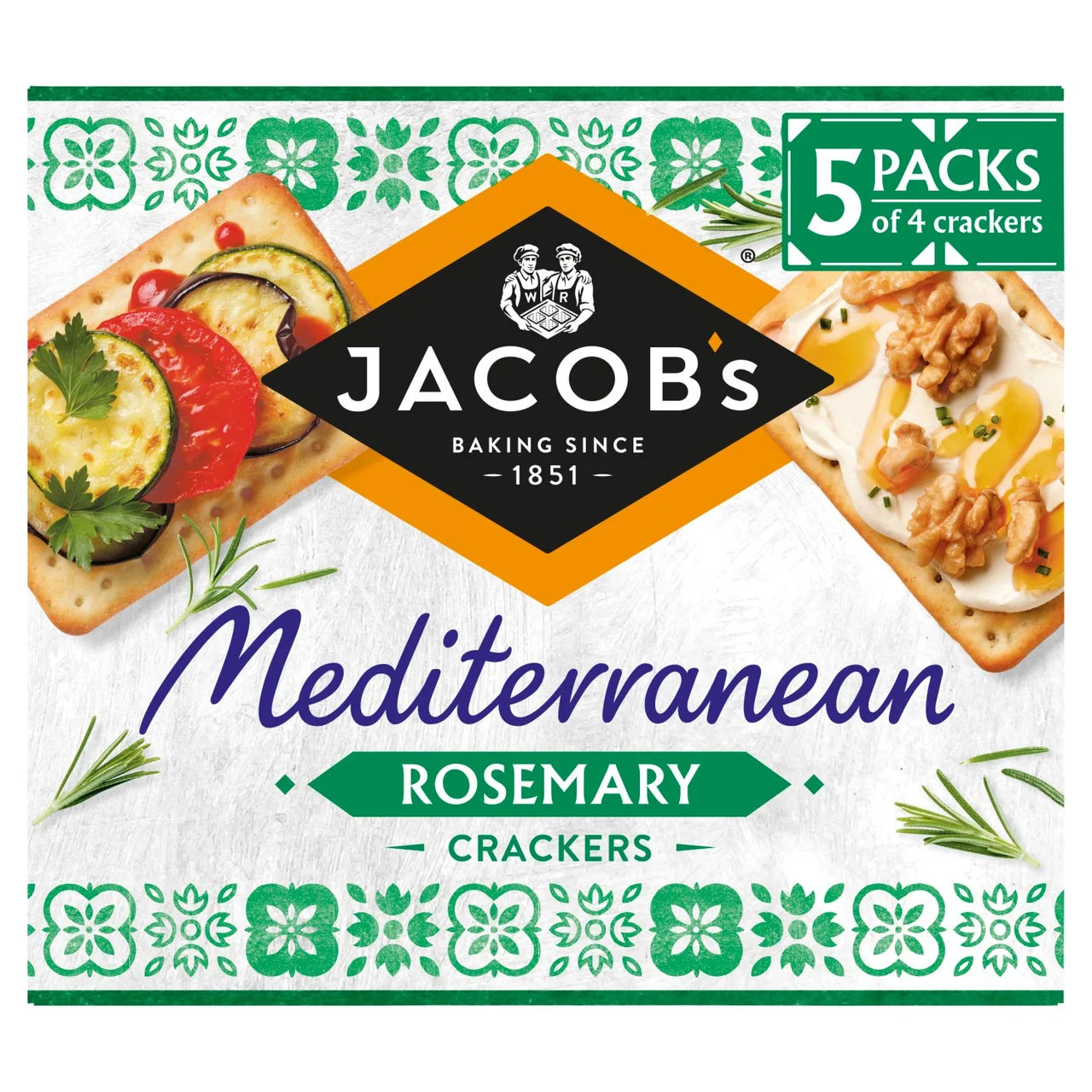 Jacobs Mediterranean Rosemary Crackers 5pk 190g