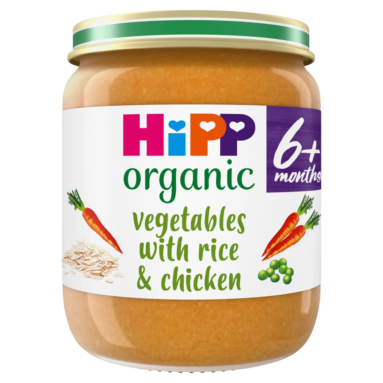 Hipp Organic 4 Mths plus Veg Rice &Chicken 125g