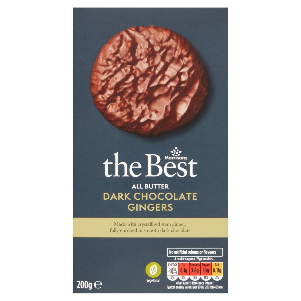 Morrisons The Best Dark Choc Ginger Cookies 200g