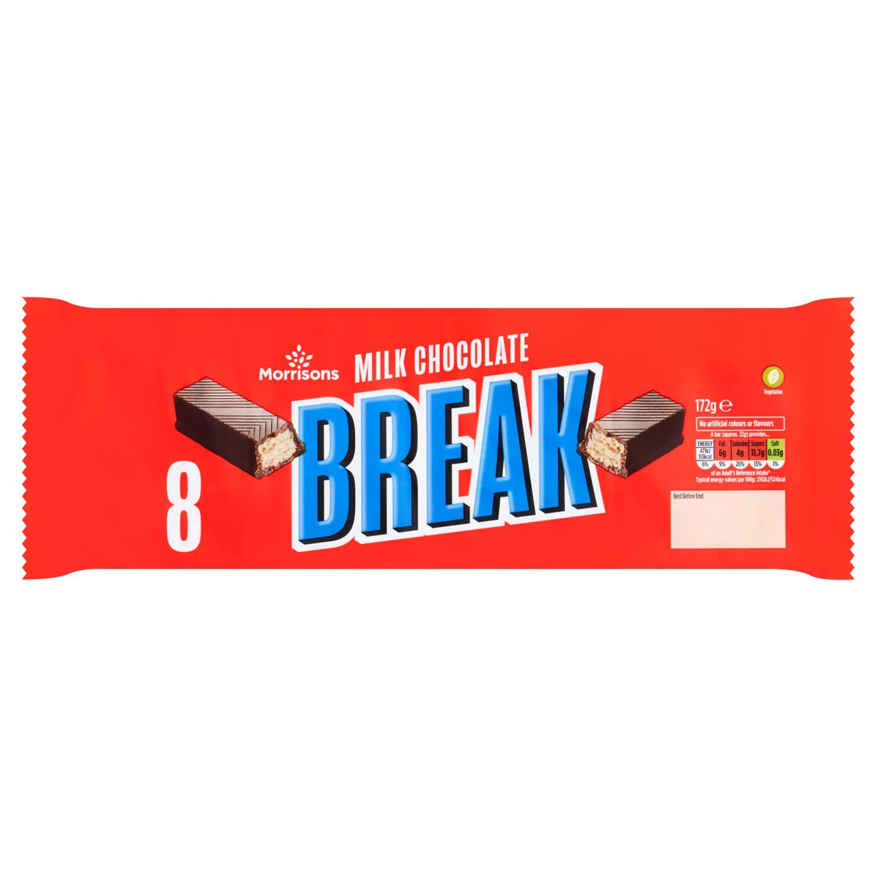 Morrisons 8 Milk Chocolate Break Pack