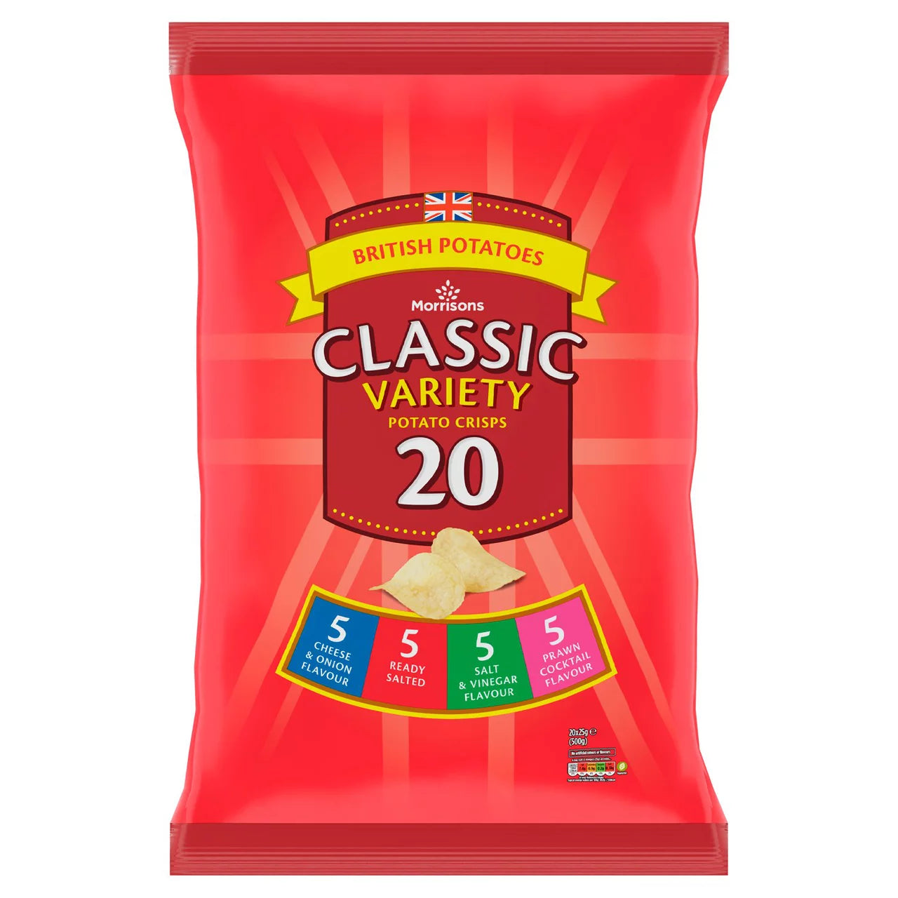 Morrisons Variety Mix Crisps 20 x 25g