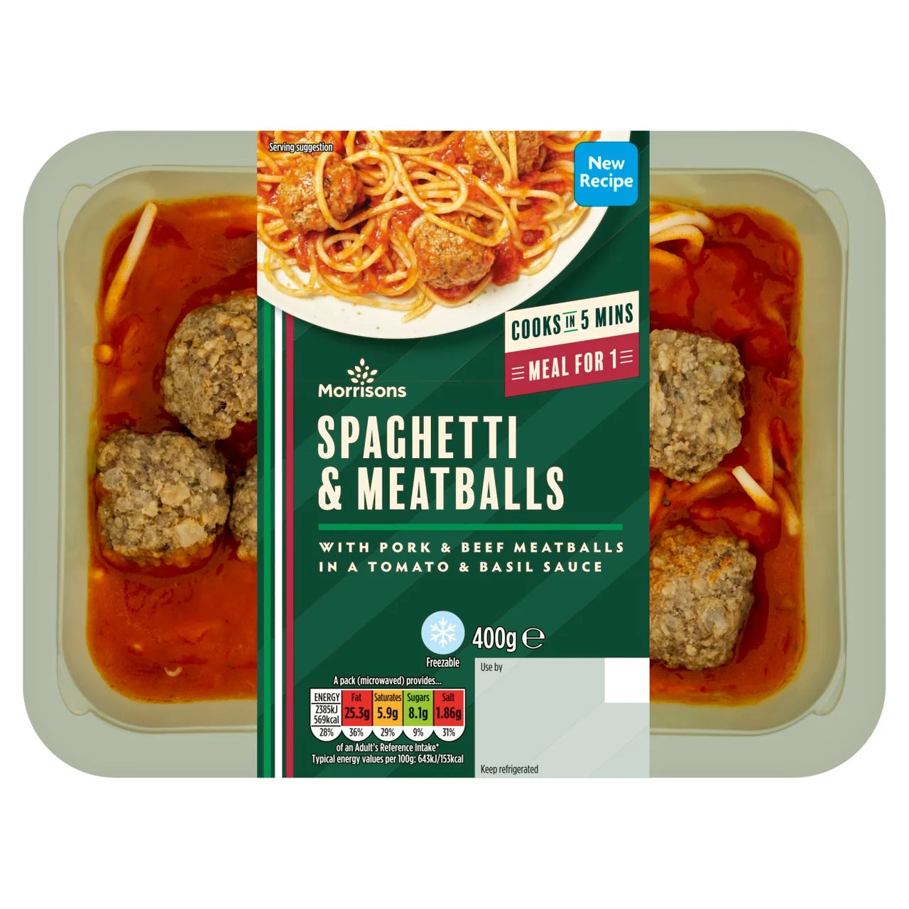 Morrisons Italian Spaghetti & Meatballs 400g
