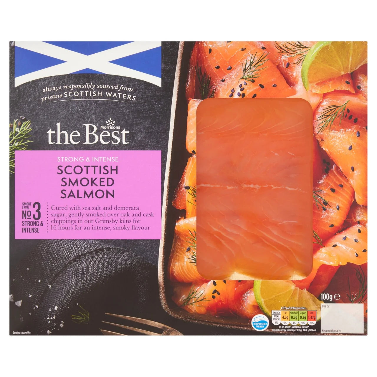 Morrisons The Best Strong Smoked Salmon 100g