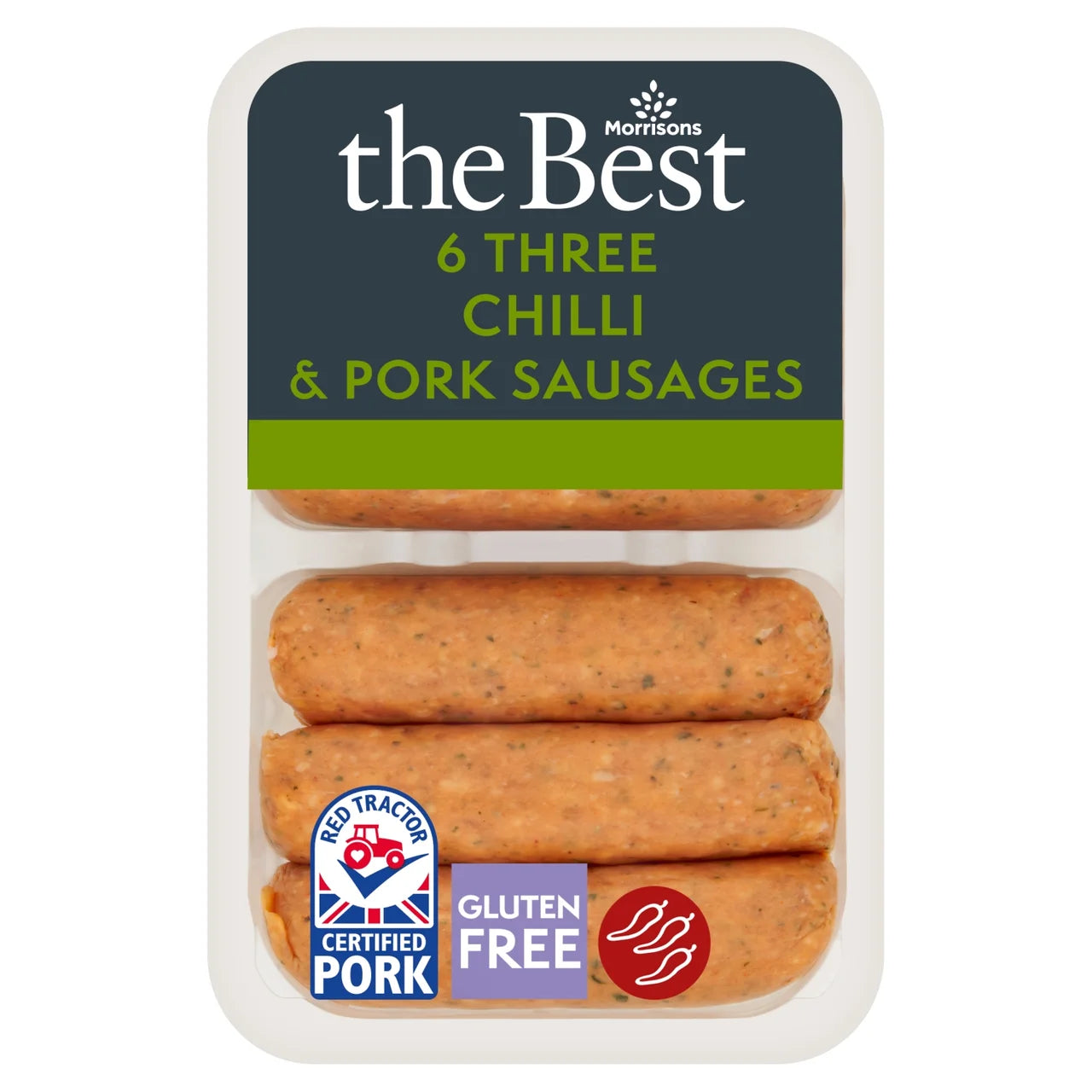 Morrisons The Best Seasonal Three Chilli Sausages 400g