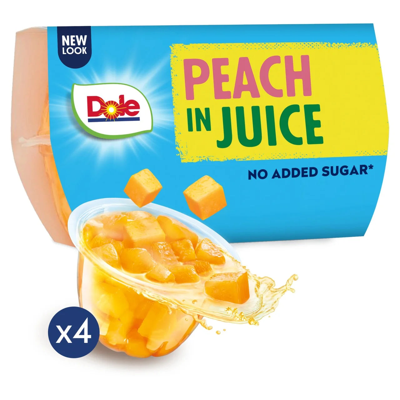 Dole Peaches In Juice 4 x 113g