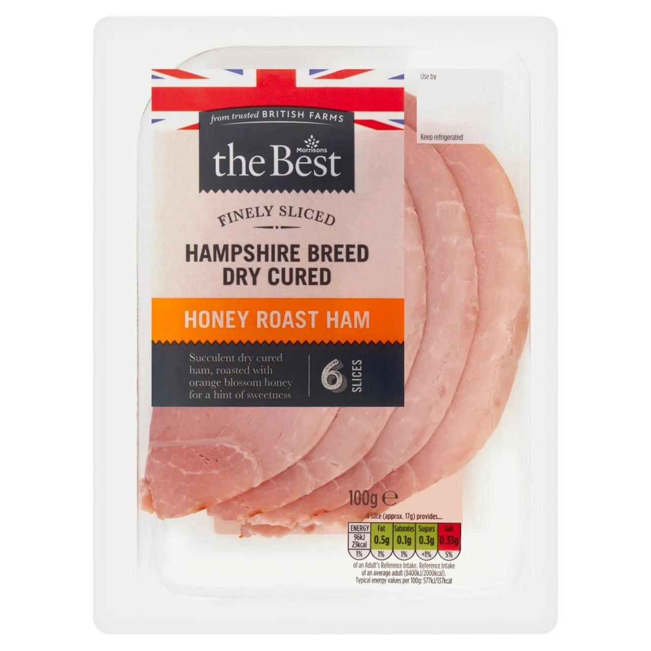 Morrisons The Best Finely Sliced Honey Roast Ham 100g