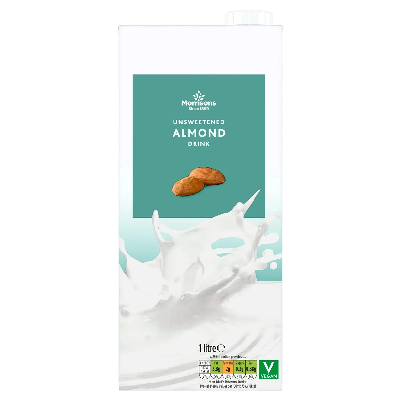 Morrisons Unsweetened Almond UHT Milk 1L