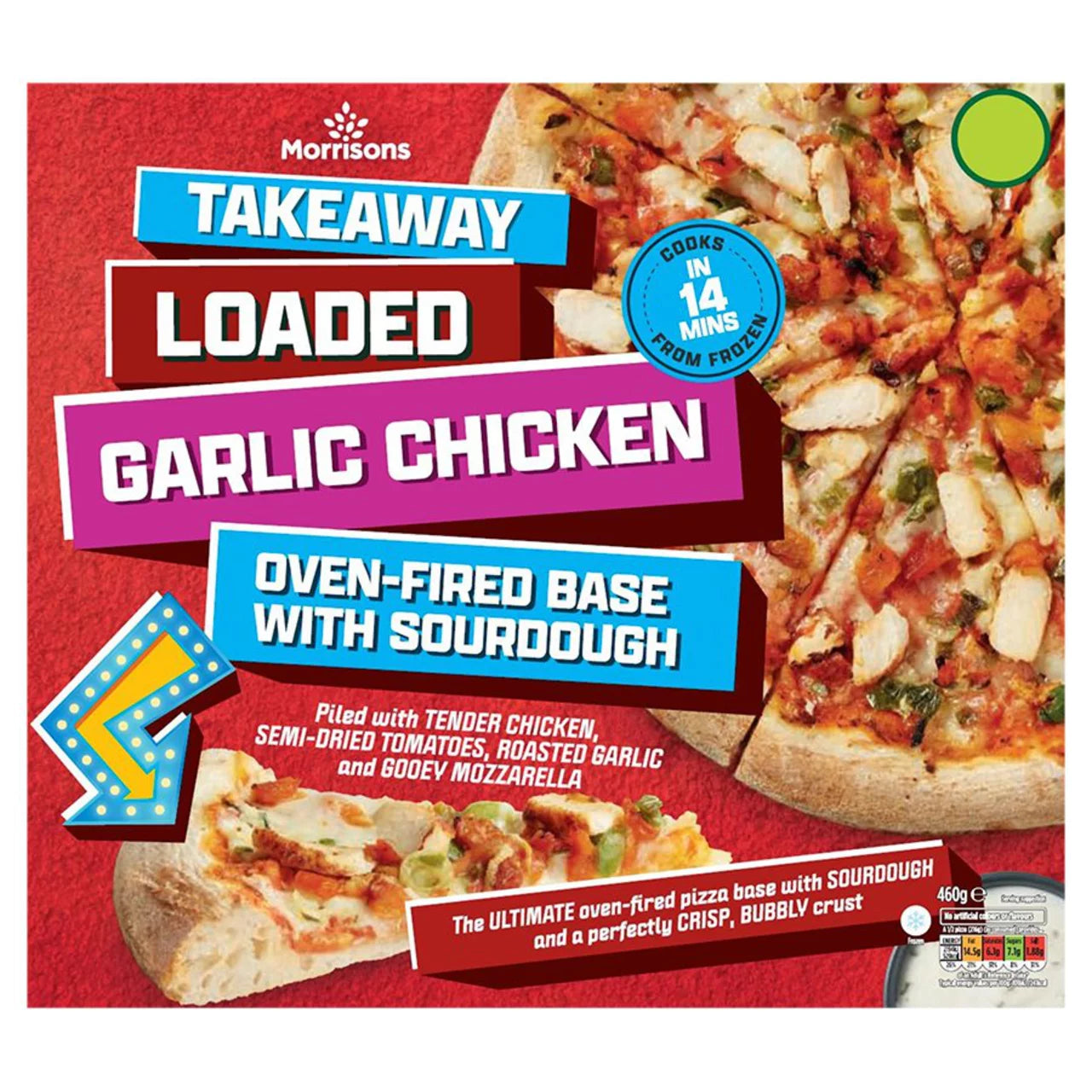 Morrisons Takeaway Classic Crust Garlic Chicken Pizza 460g