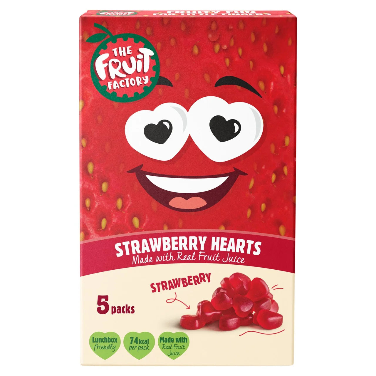 Fruit Factory Strawberry Hearts 5 x 20g