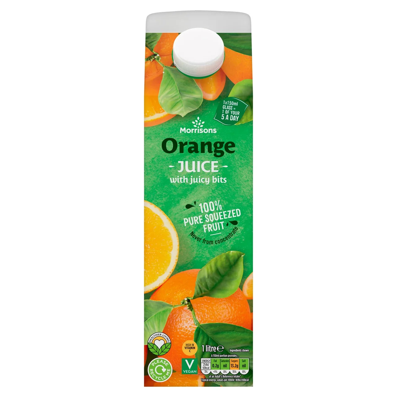 Morrisons Orange Juice With Bits 1L