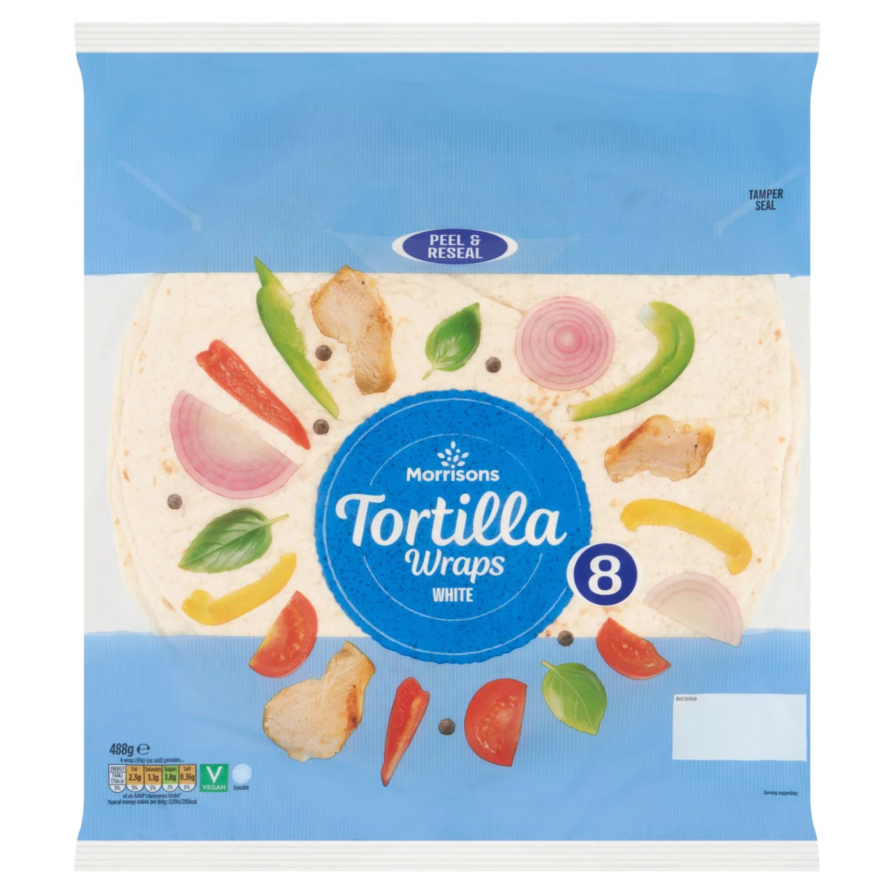 Morrisons Plain Tortillas Wraps 8pk
