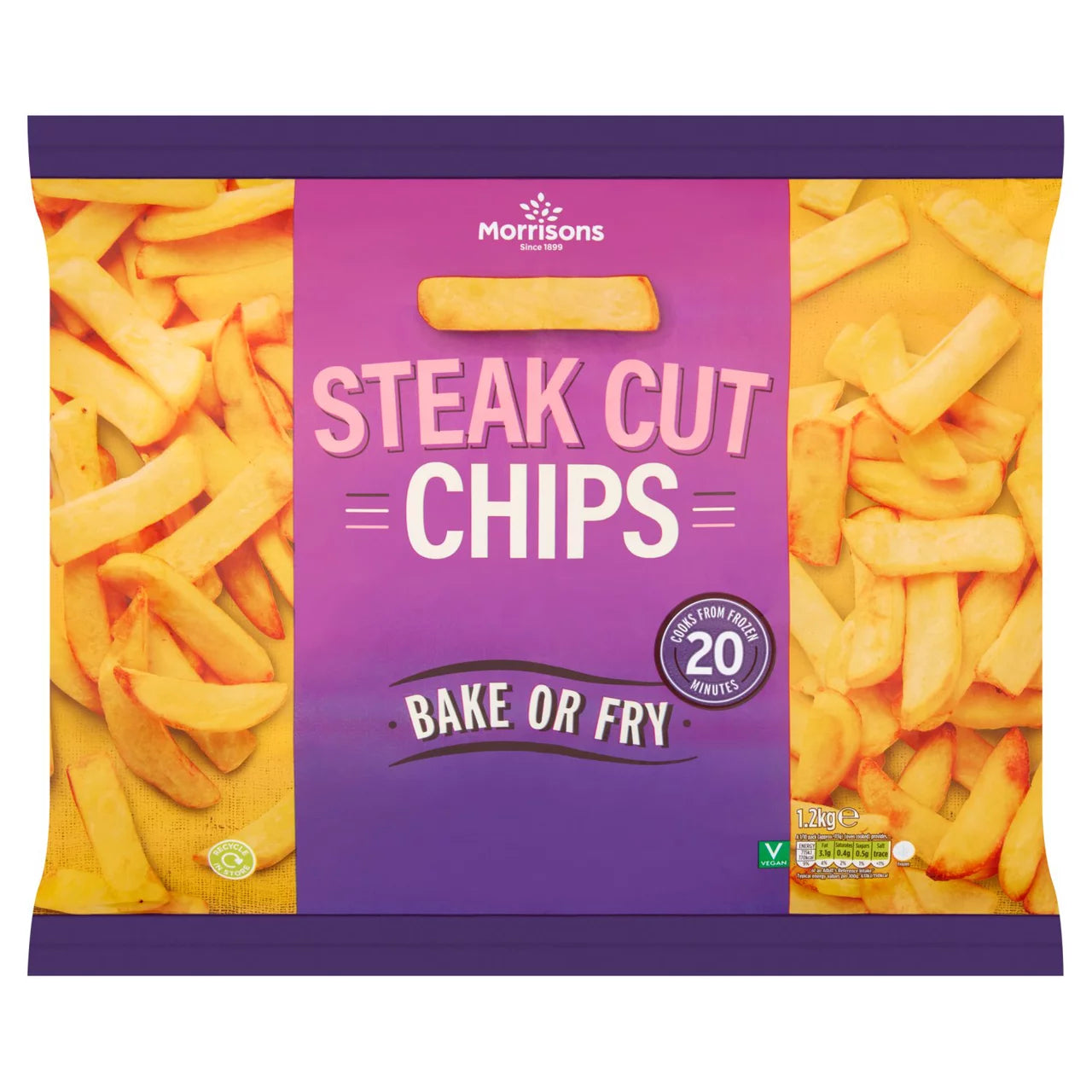 Morrisons Steak Cut Chips 1.2kg