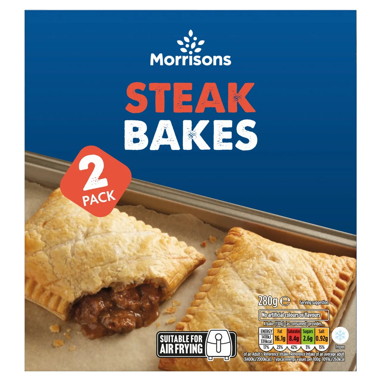 Morrisons 2 Steak Slices 280g