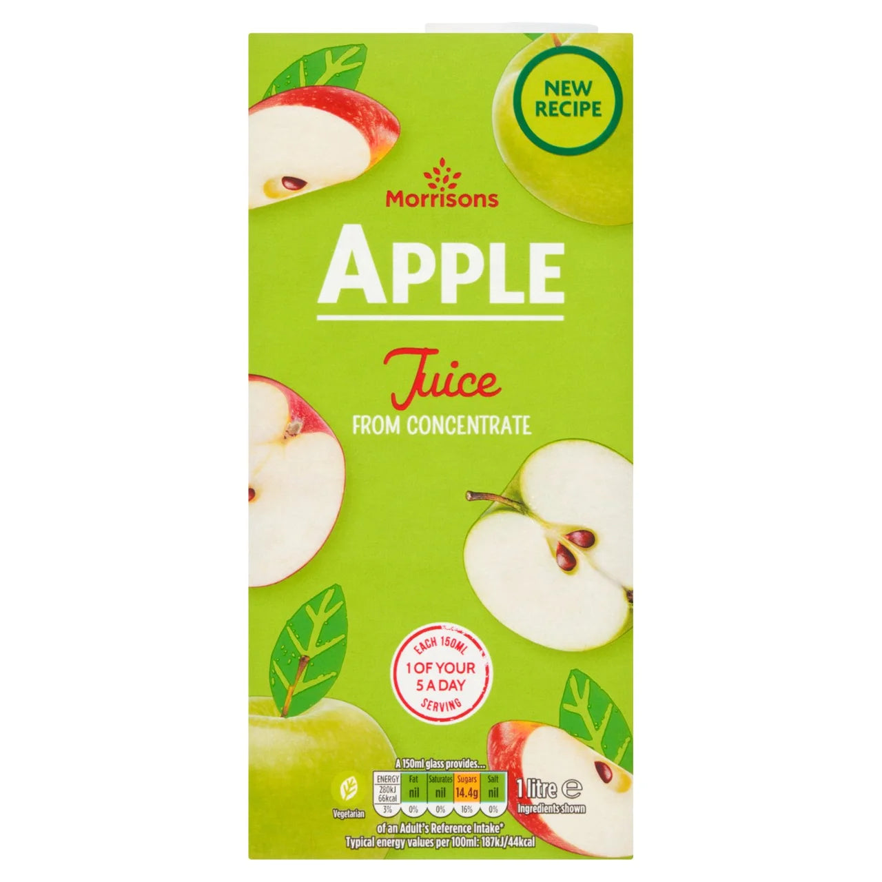 Morrisons Apple Juice From Concentrate 4 x 1L