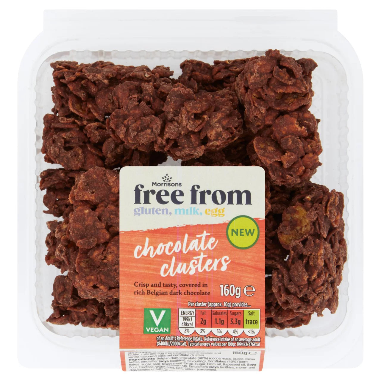 Morrisons Free From Dark Chocolate Clusters 160g