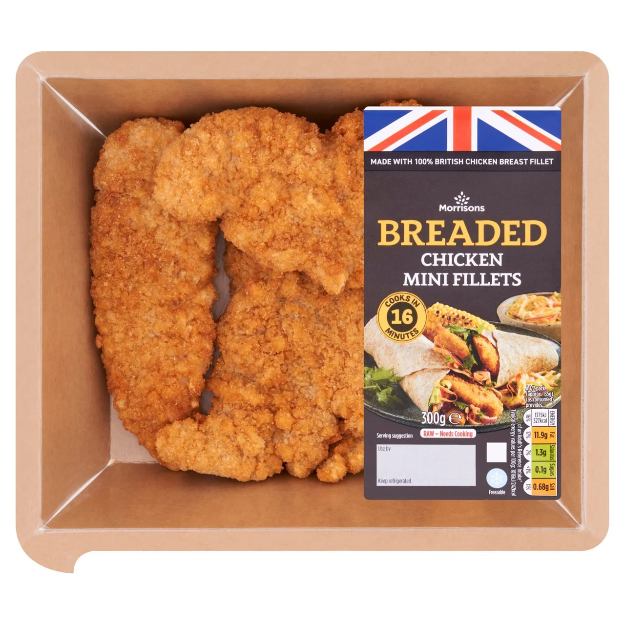 Morrisons Breaded Chicken Mini Fillets 300g [535]
