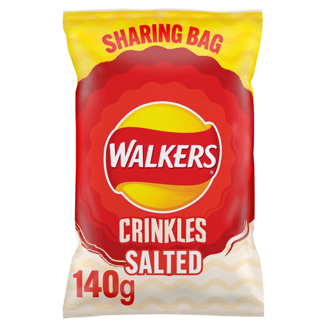 Walkers Crinkles Simply Salted Crisps 140g