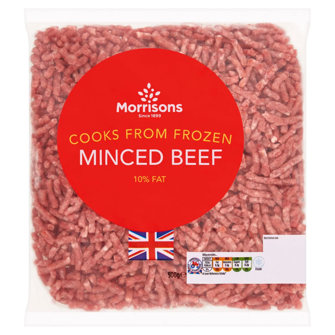 Morrisons Lean Beef Mince 10% Fat 500g