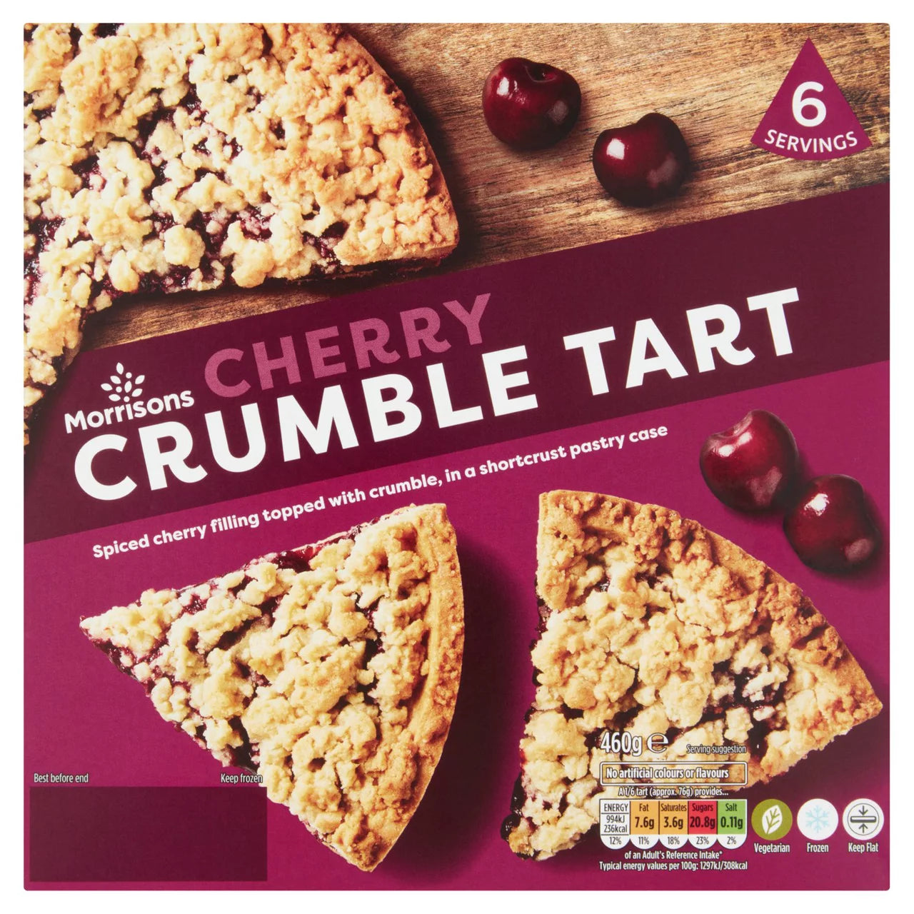 Morrisons Cherry Crumble Tart 460g
