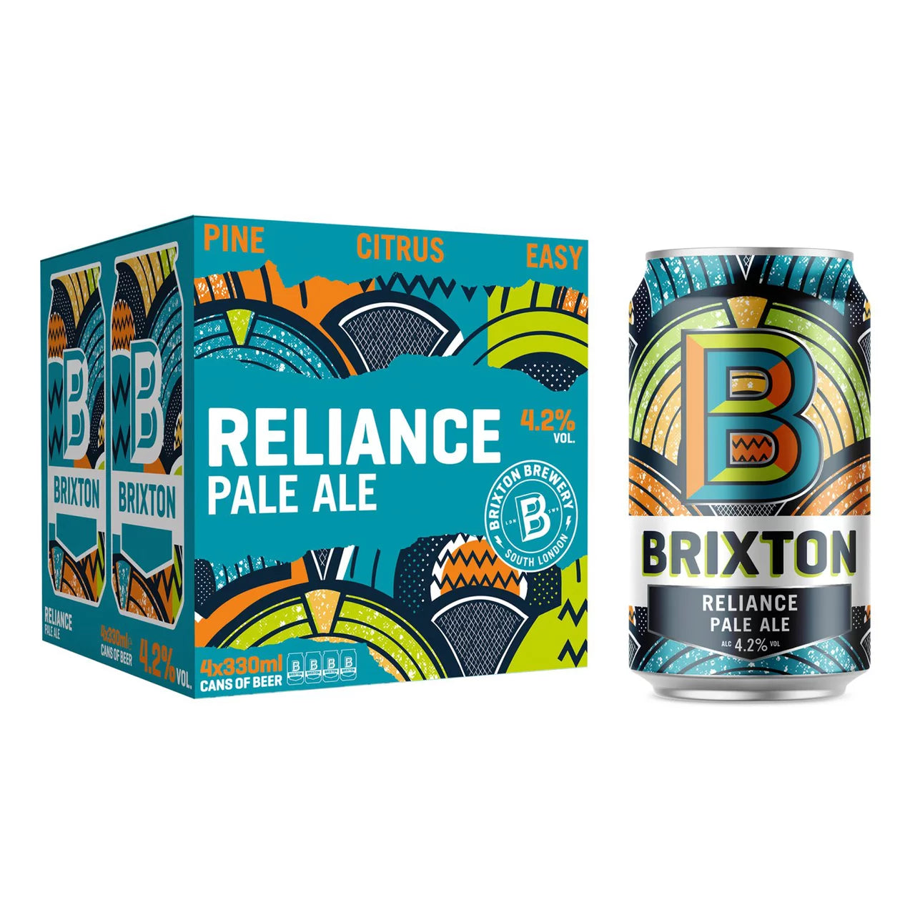 Brixton Brewery Reliance Pale Ale 4 x 330ml 4.2%