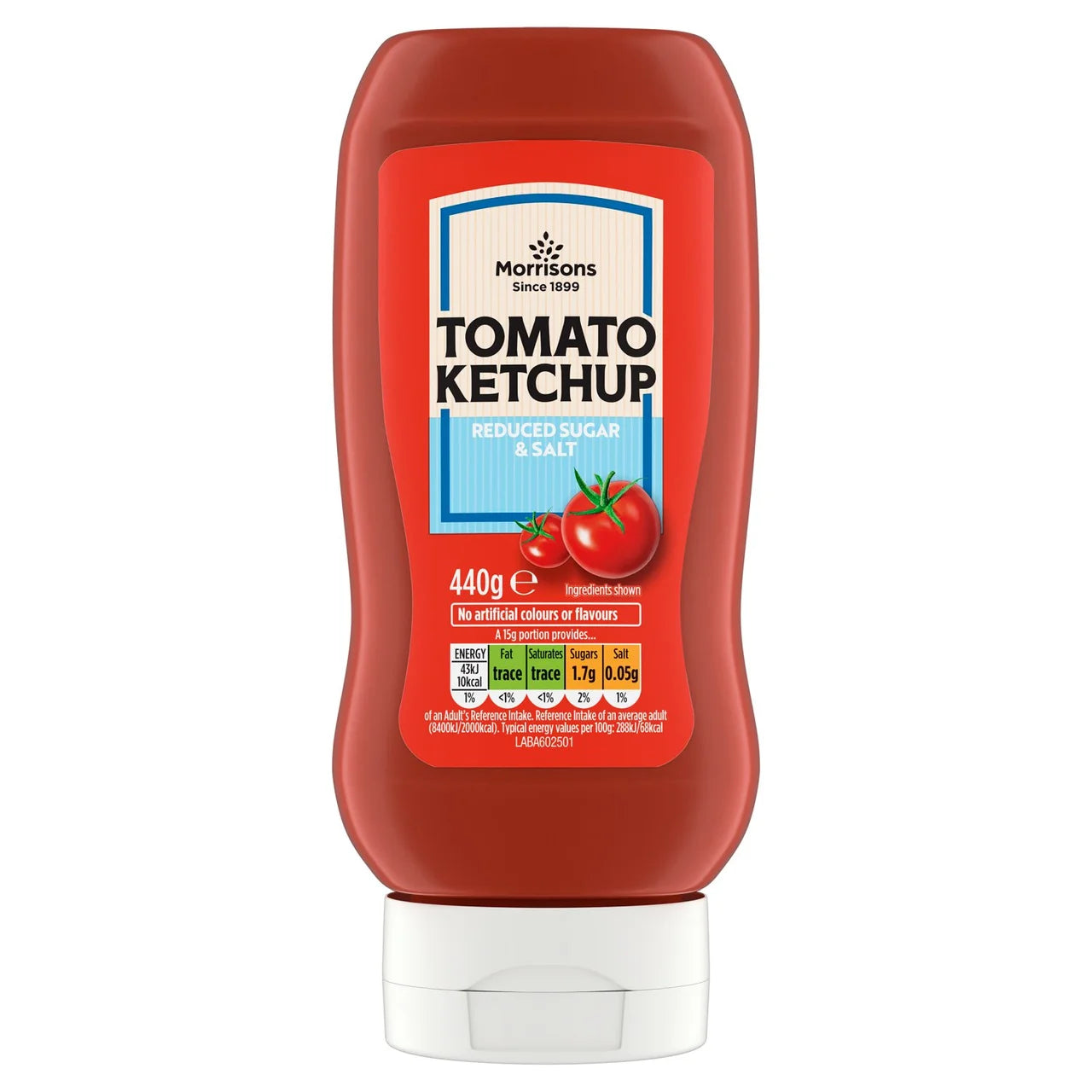Morrisons Tomato Ketchup Reduced Sugar & Salt 440g