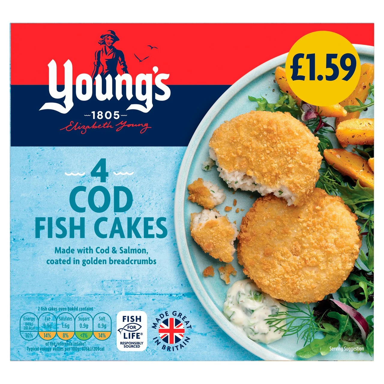 Youngs Cod Fish Cakes 200g