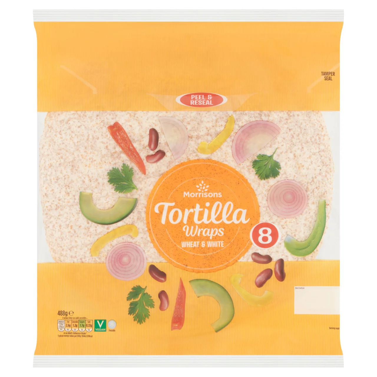 Morrisons 8 Wheat White Tortillas