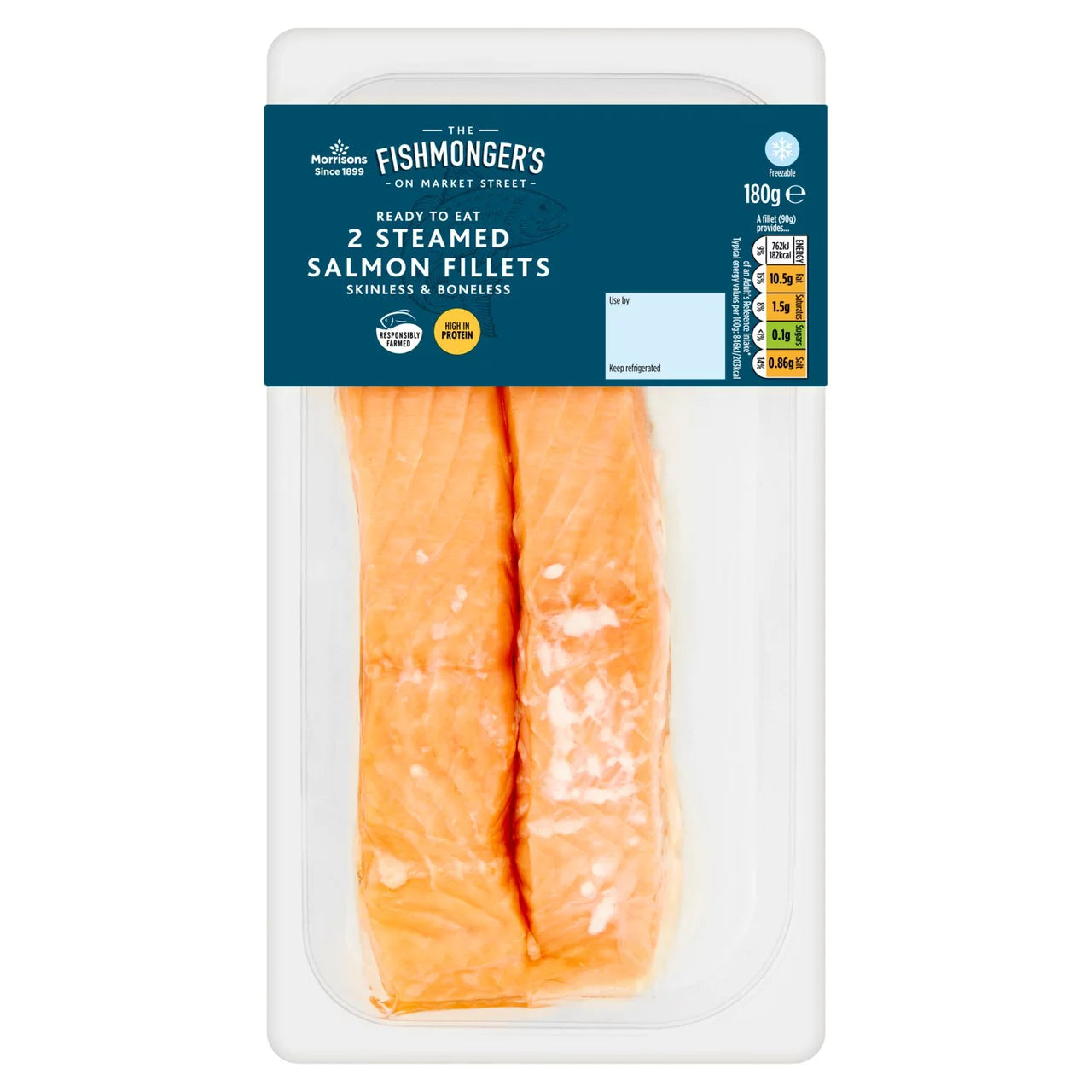 Morrisons Steamed Salmon Fillets 180g