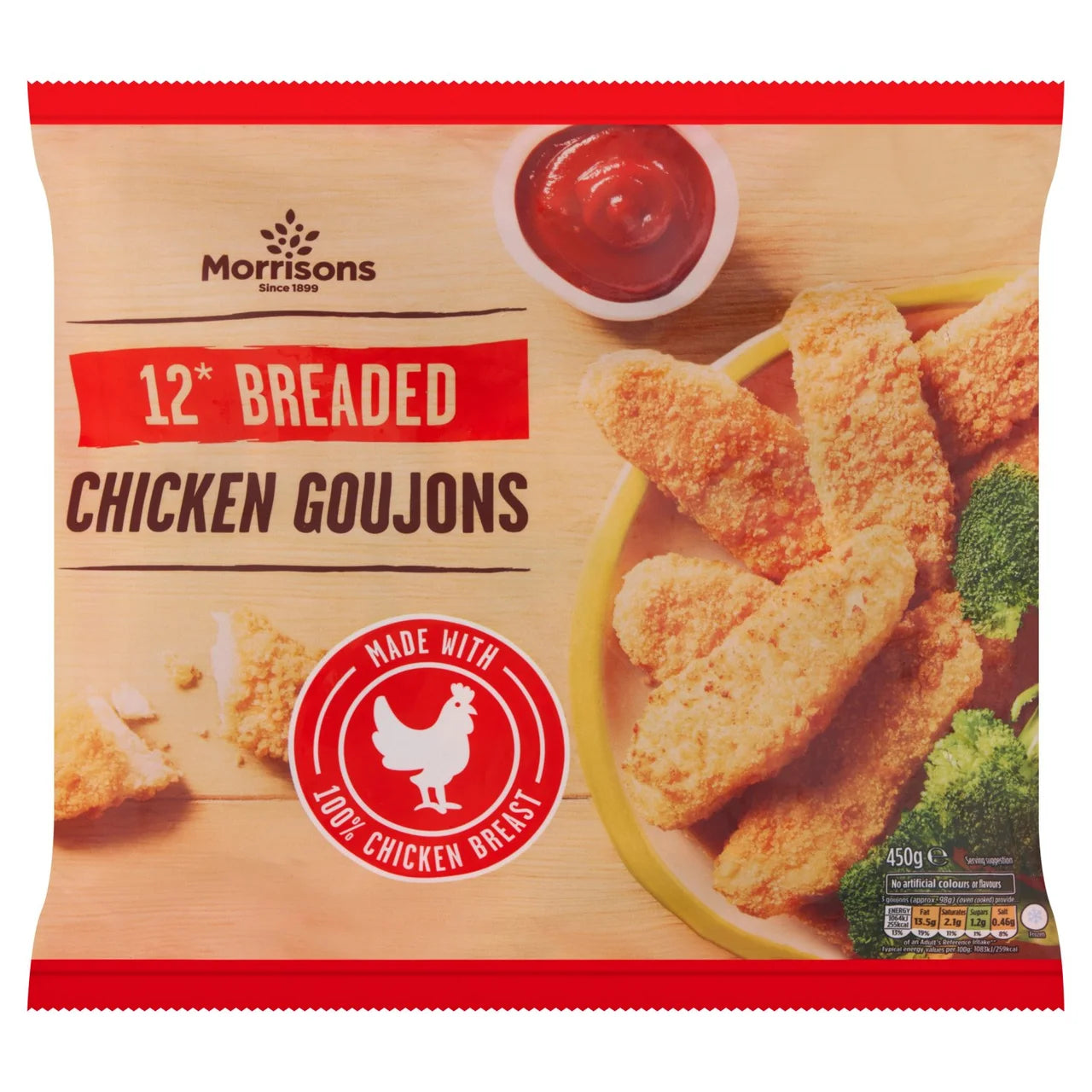 Morrisons 12 Breaded Chicken Goujons 450g
