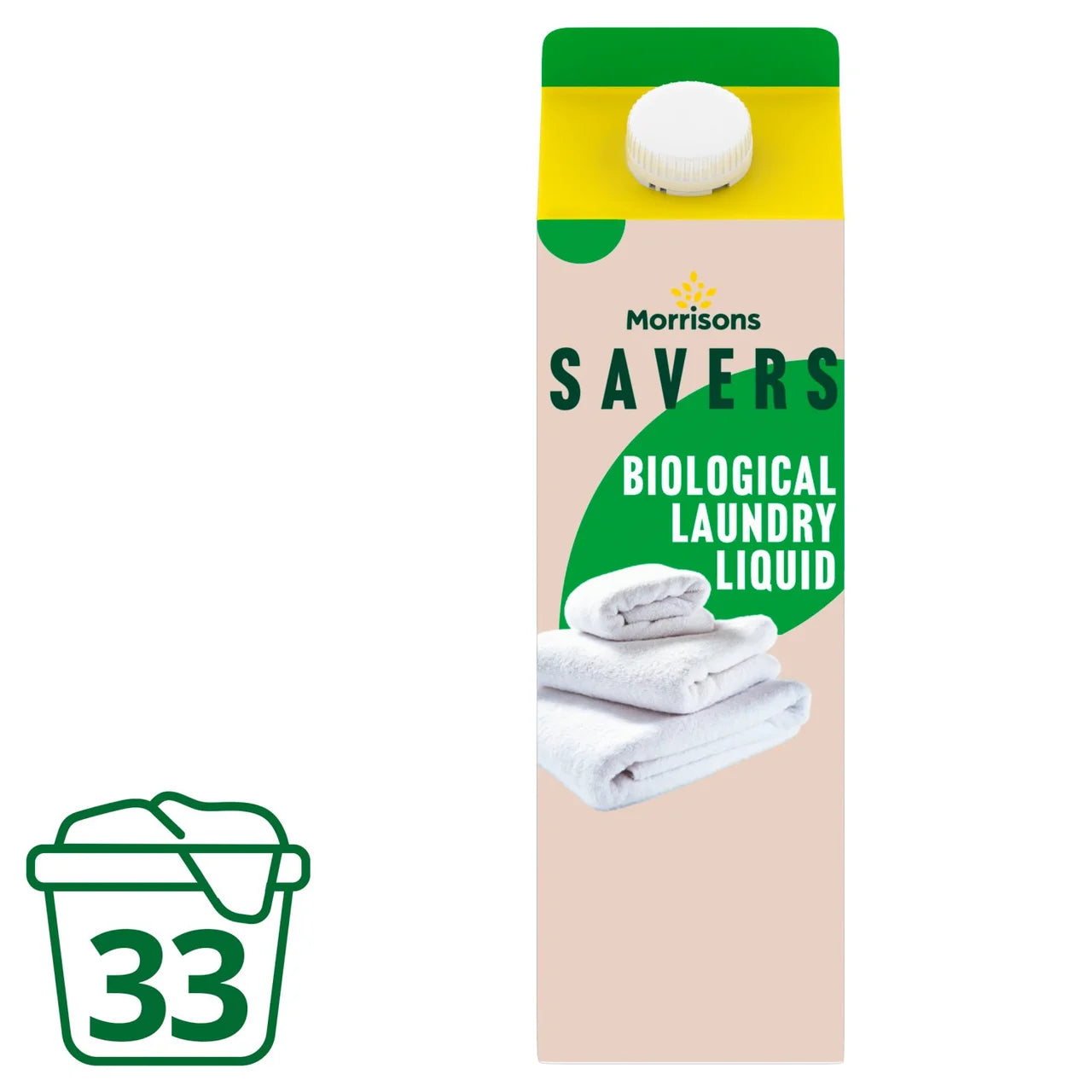 Morrisons Savers Biological Laundry Liquid 33 Washes 1L