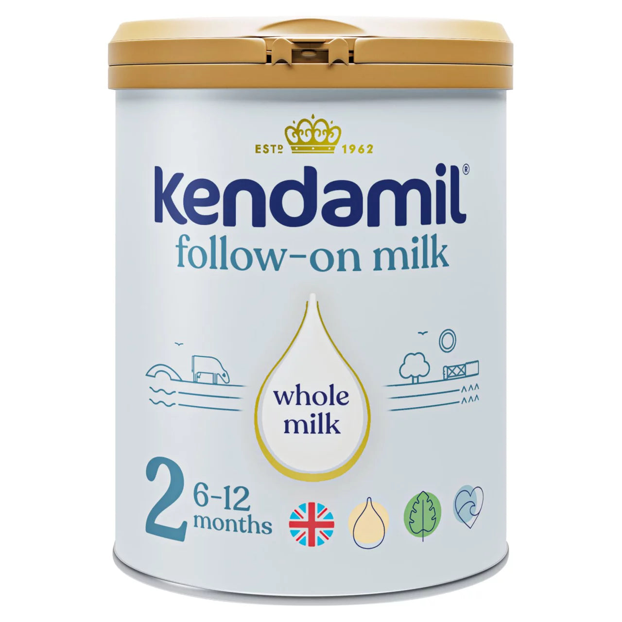 Kendamil 2 Follow On Baby Infant Milk Formula Powder 6-12 Months 800g