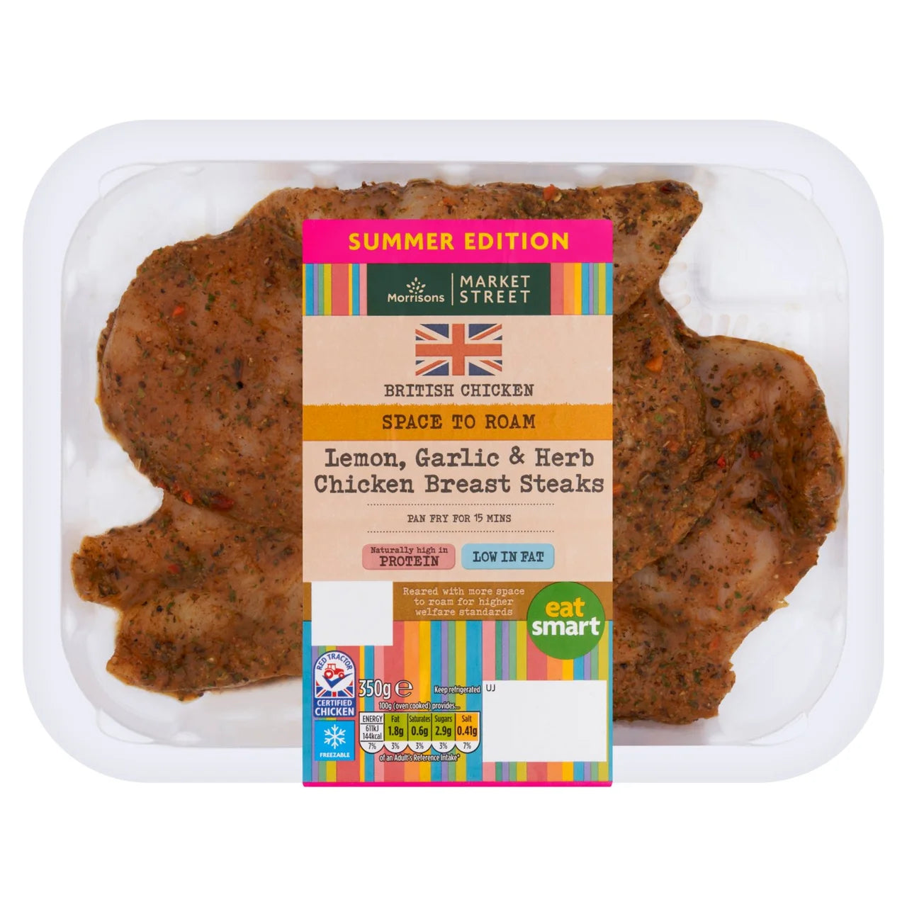 Morrisons Lemon Garlic & Herb Chicken Breast Steaks 350g