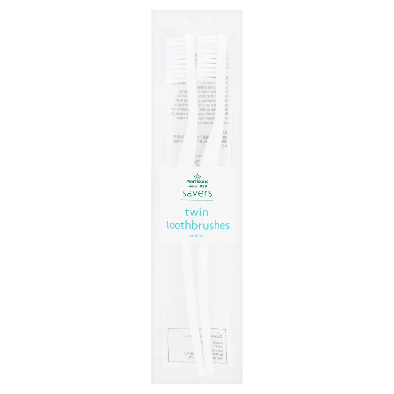 Morrisons Essentials Medium Toothbrushes 2pk