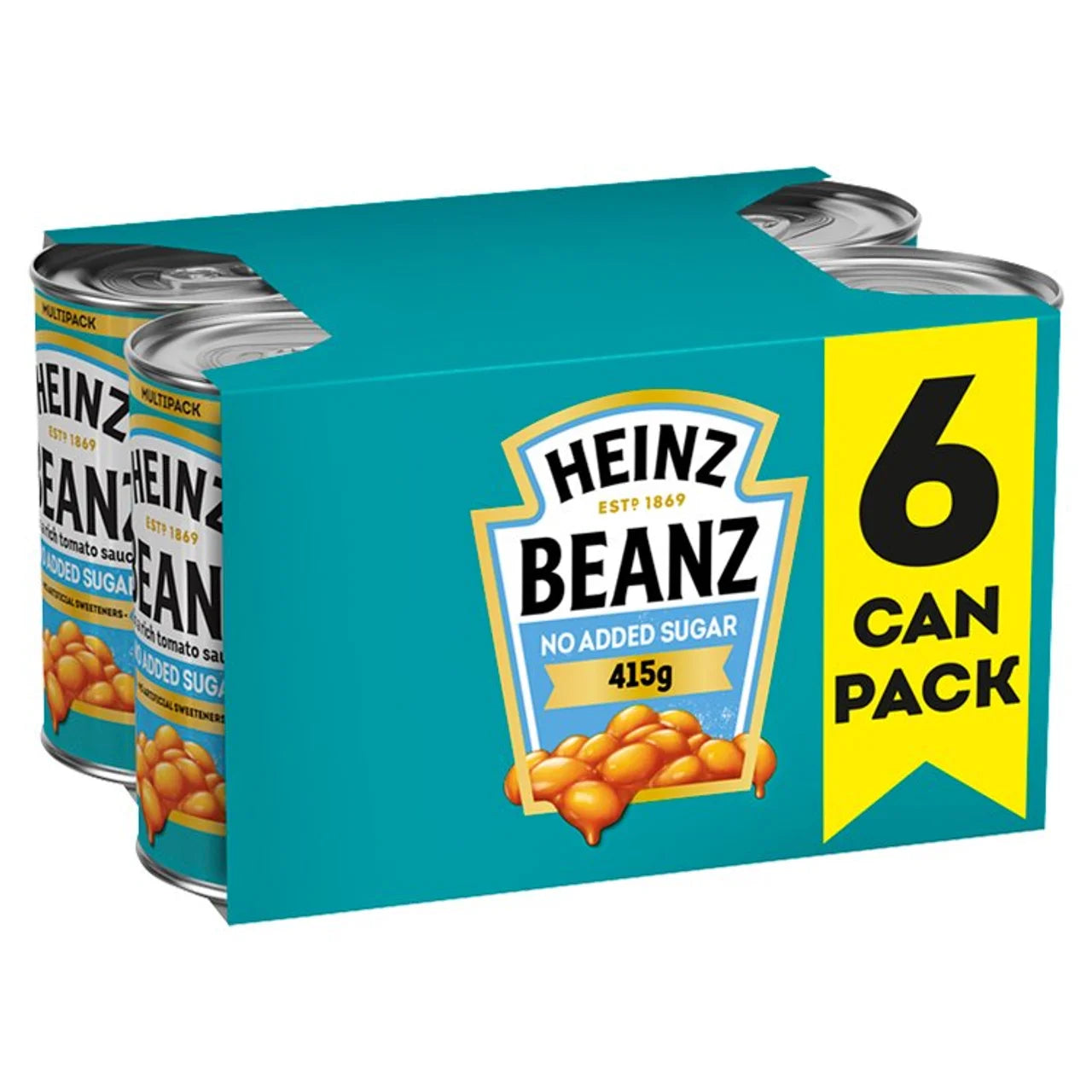Heinz No Added Sugar Beanz 6 x 415g