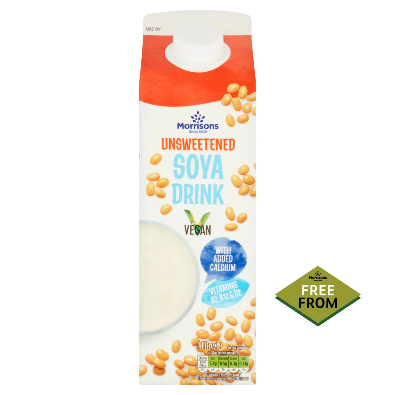 Morrisons Unsweetened Soya Milk 1L