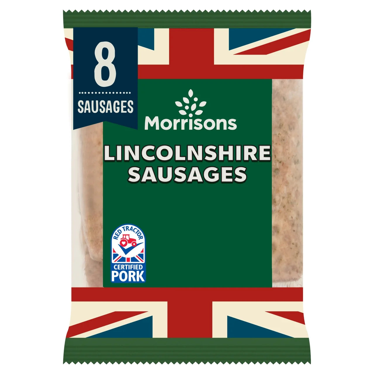 Morrisons 8 Butchers Style Lincolnshire Sausages 454g