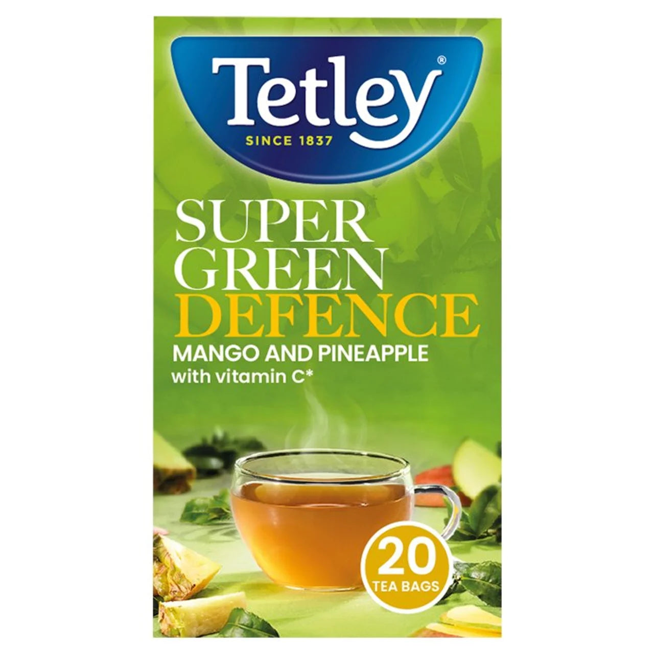 Tetley 20 Supergreen Vitamin C Tropical Tea 40g