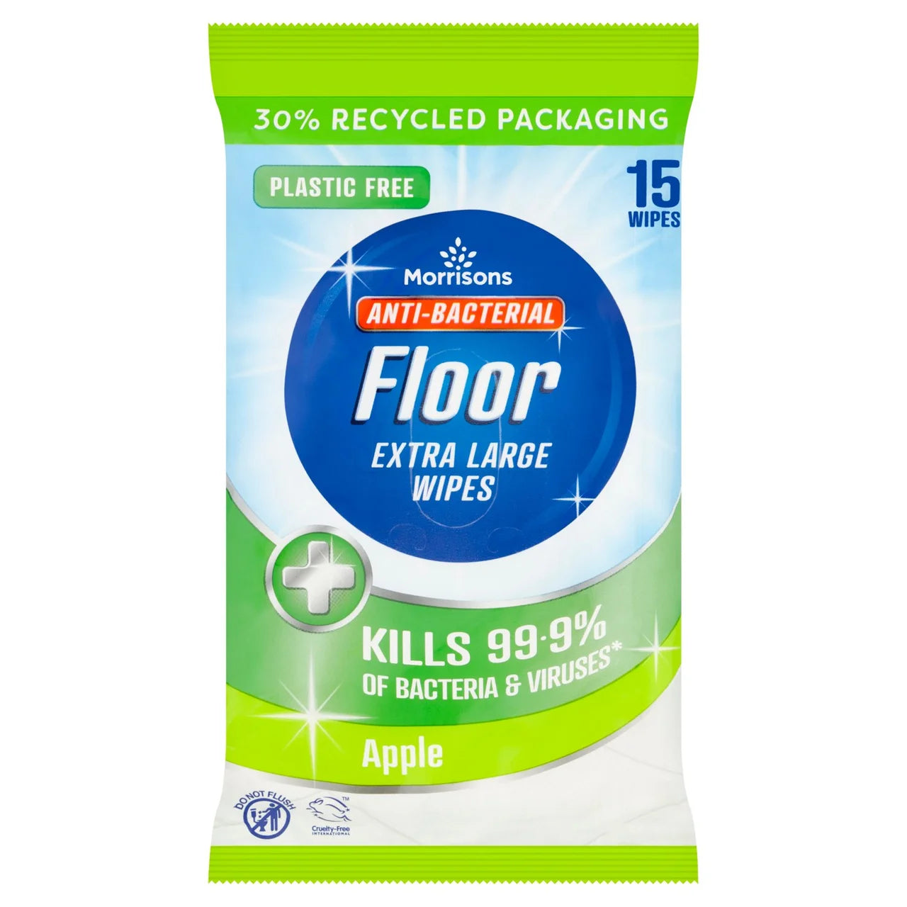 Morrisons Floor Wipes Apple 15pk [964]