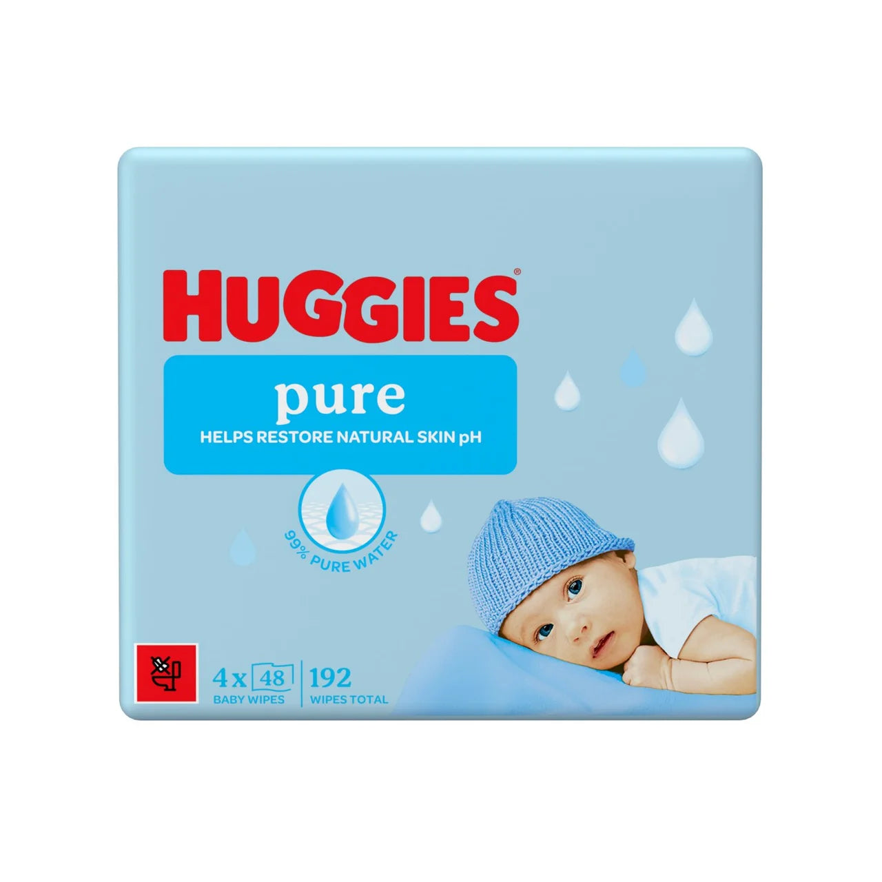Huggies Pure 48 Wipes 4-k