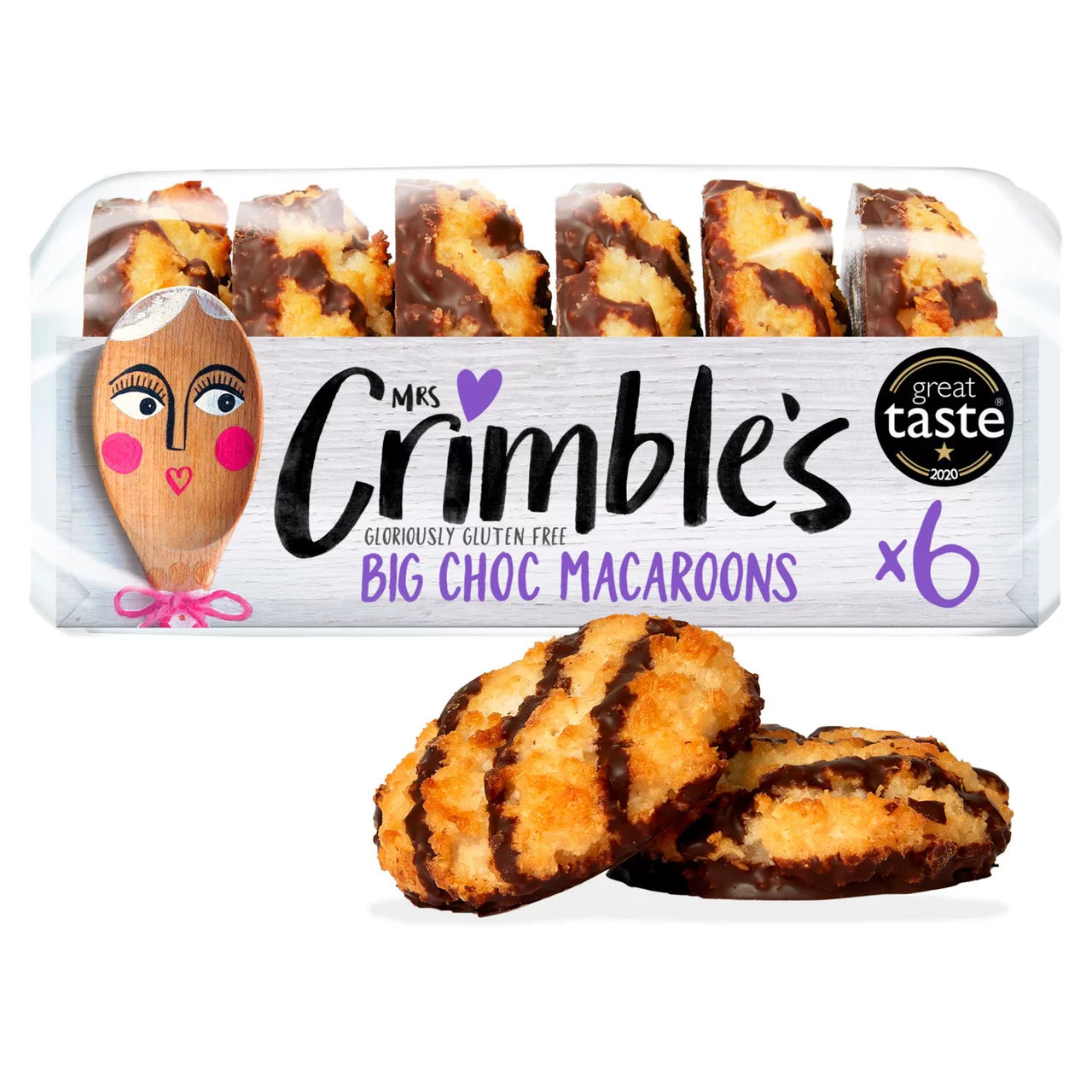 Mrs Crimbles 6 Big Coconut Chocolate Macaroons 180g [061]