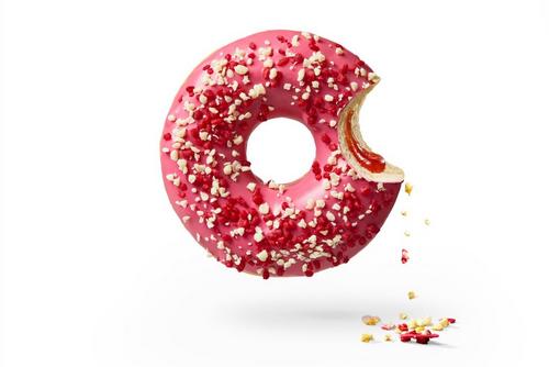 Donut Worry Be Happy Berry White x12