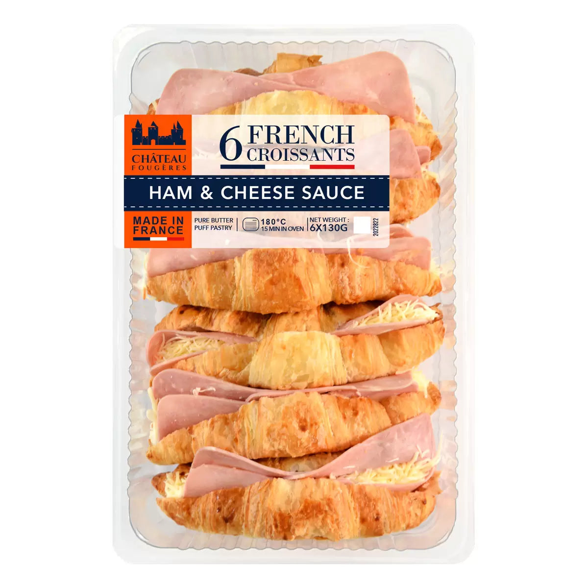 CC Chateau Fougeres Ham Cheese Criossants 6pk