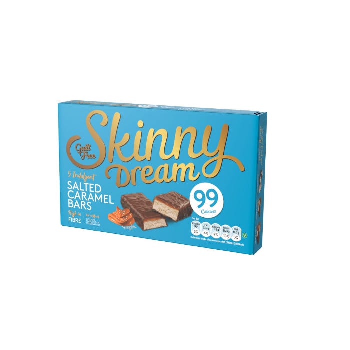 Skinny Dream Salted Caramel Bars 5 x 25g