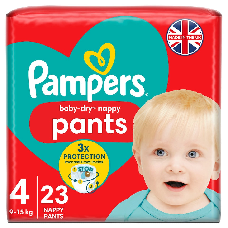 Pampers Baby Dry Nappy Pants Size 4 23pk