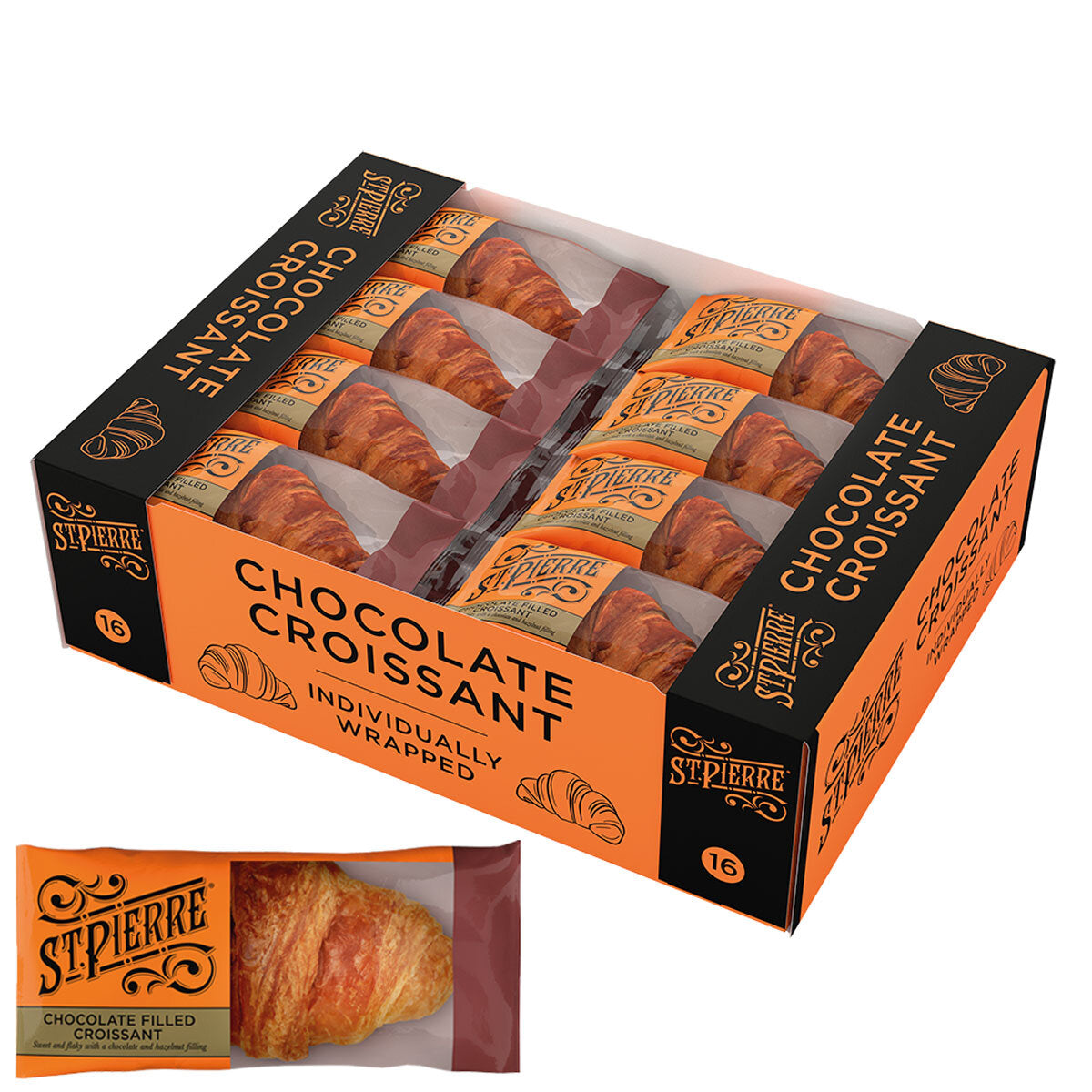 Costco St Pierre Chocolate Croissant 16pk