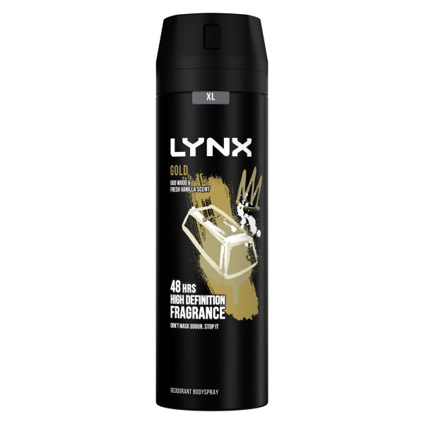 Lynx Gold Oud Wood & Vanilla Mens Deodorant 500ml