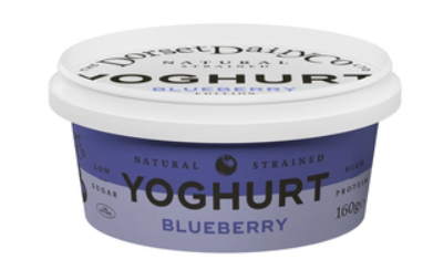 Dorset Strained Blueberry Yogurt 160g