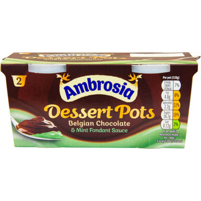 Ambrosia Belgian Chocolate & Mint Dessert 2pack